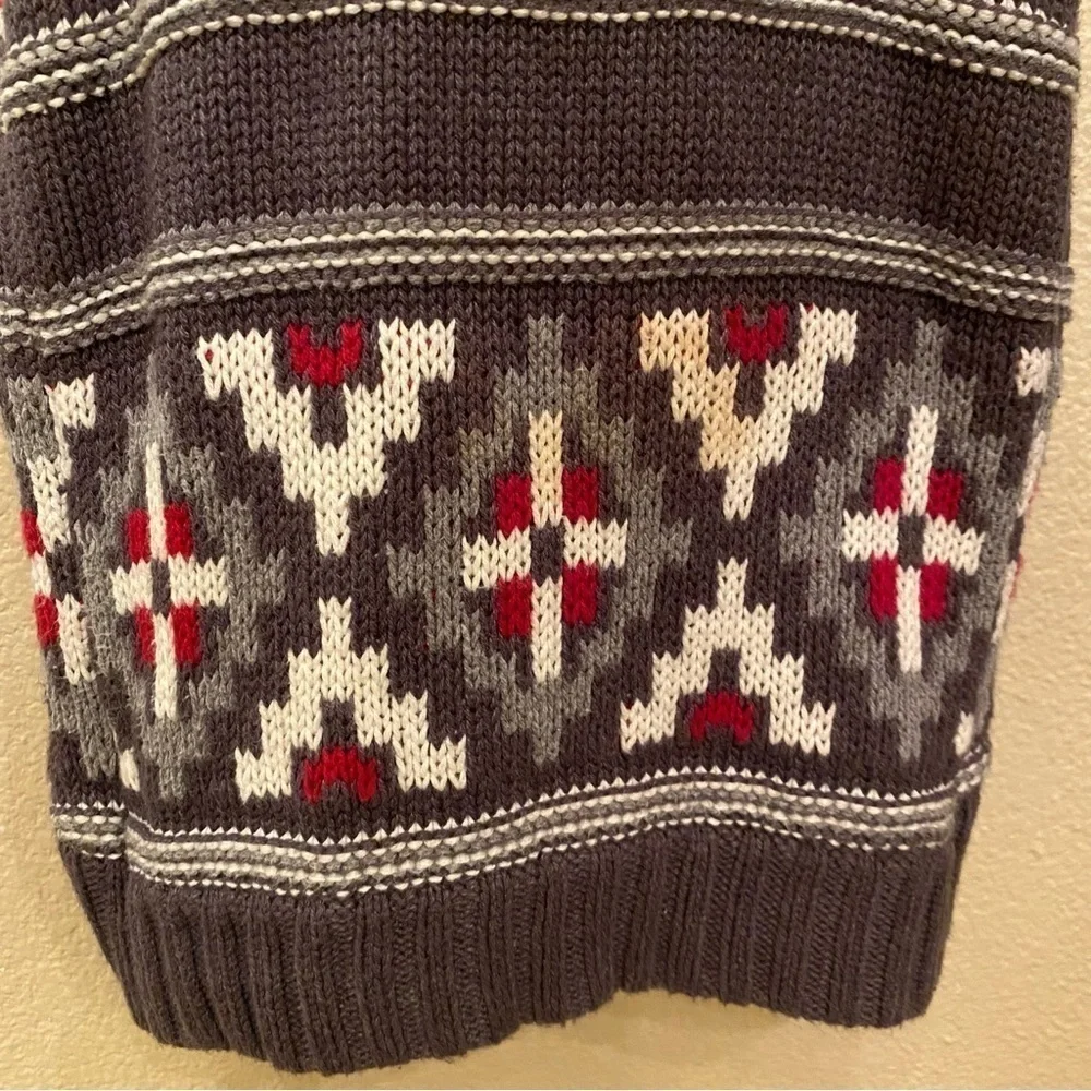 THE EAGLE’S EYE Girls Gray Patterned Knit Vest Size 7-8 Yrs